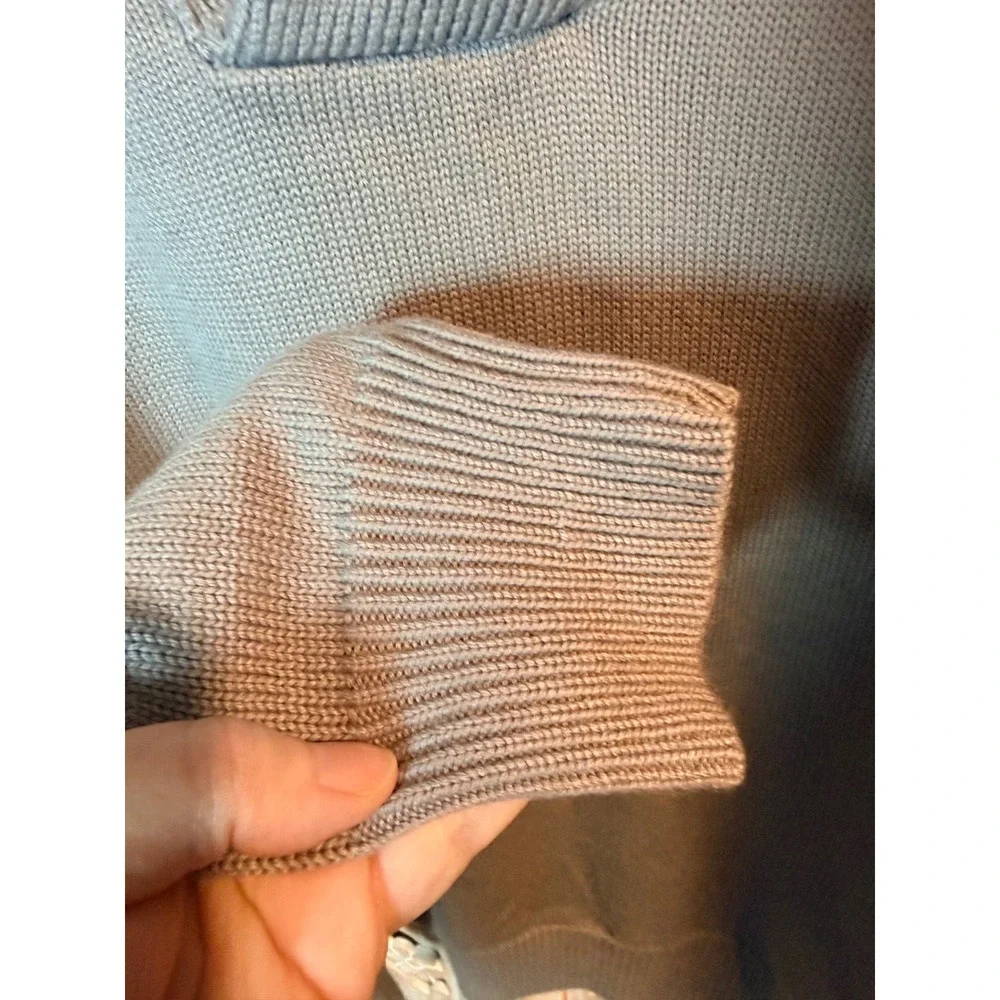 Banana Republic Mens XL Gray Merino Wool Blend Shawl Collar Pullover Sweater